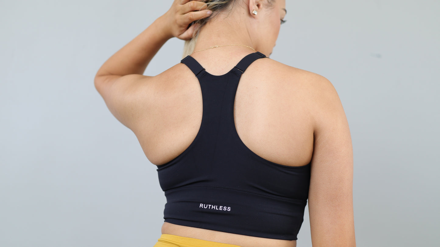 Racer Back Sports Bra Black